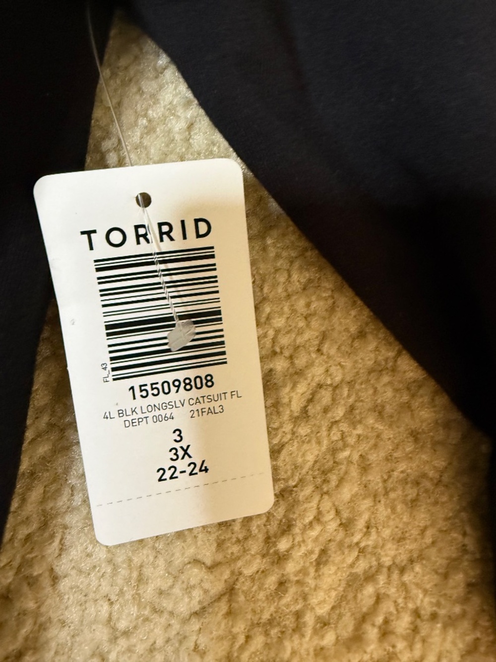 Torrid Full-Length Long Sleeve One-Piece Bodysuit 3X - Picture 5 of 6